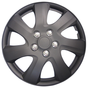 WHEEL COVERS 17 BLACK SET OF 4 PCS