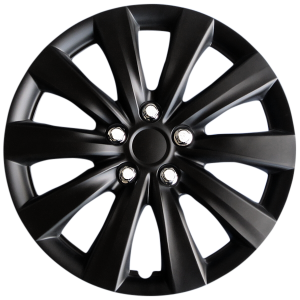 WHEEL COVERS 16 BLACK SET OF 4 PCS