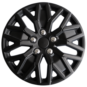WHEEL COVERS 15 BLACK SET OF 4 PCS