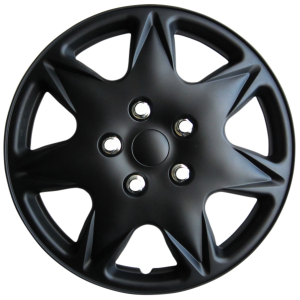 WHEEL COVERS 16 BLACK SET OF 4 PCS