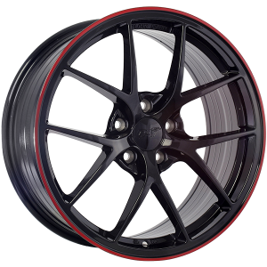 DAI Wheels SKY 18x8.0 5x114.3 40 Gloss Black - Red Line