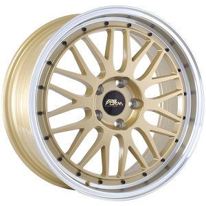 720 Form FF14 18x8.0 5x114.3 35 Gold - Machined Lip