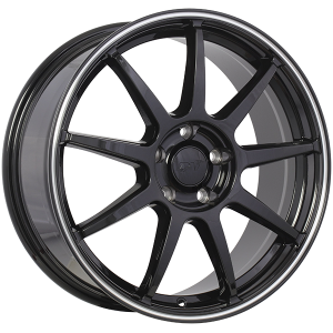DAI Wheels REV 16x6.5 4x100 41 Gloss Black - Machined Lip