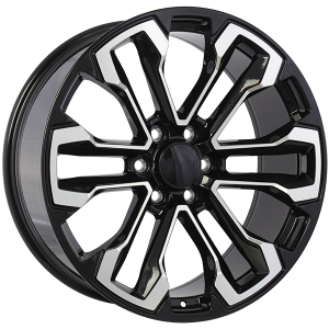 ART Replica REPLICA 390 22x9.0 6x139.7 24 Gloss Black - Machined Face
