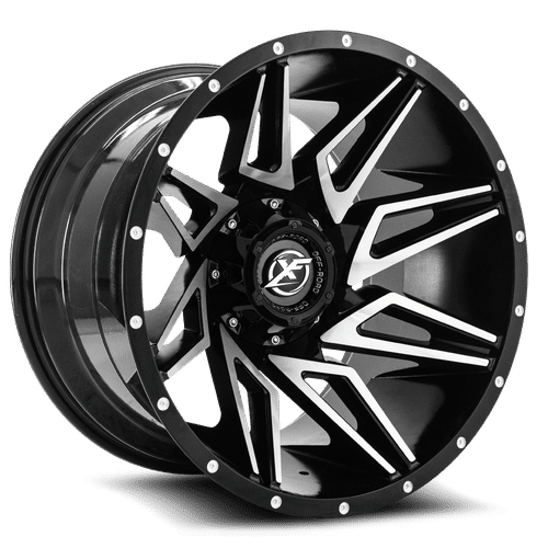 XF OFFROAD XF-218 20x9 8x165.1/8x170 0 Gloss Black & Machined