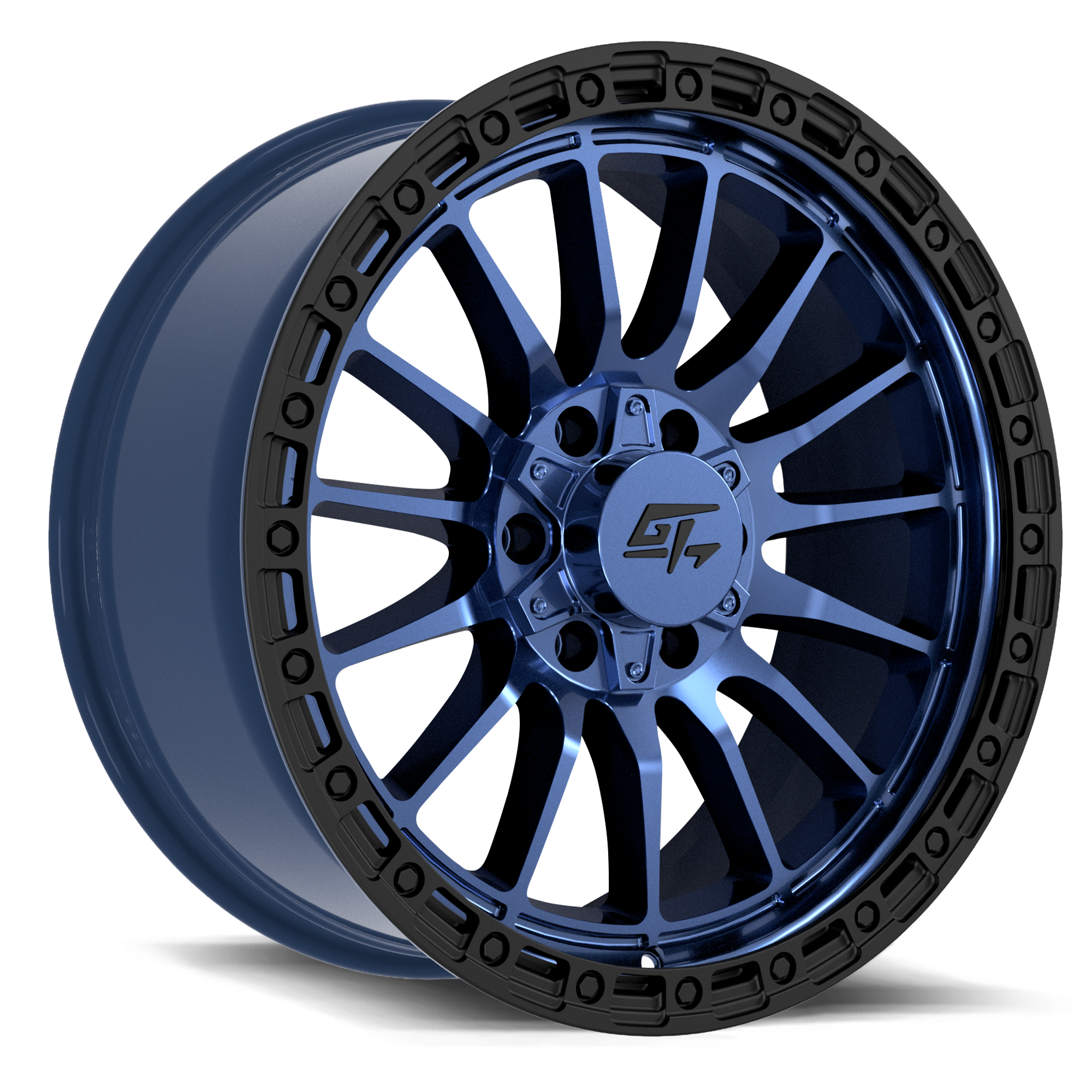 Renegade 17x9 6x135 / 6x139.7 -12 Midnight Blue with Black Ring