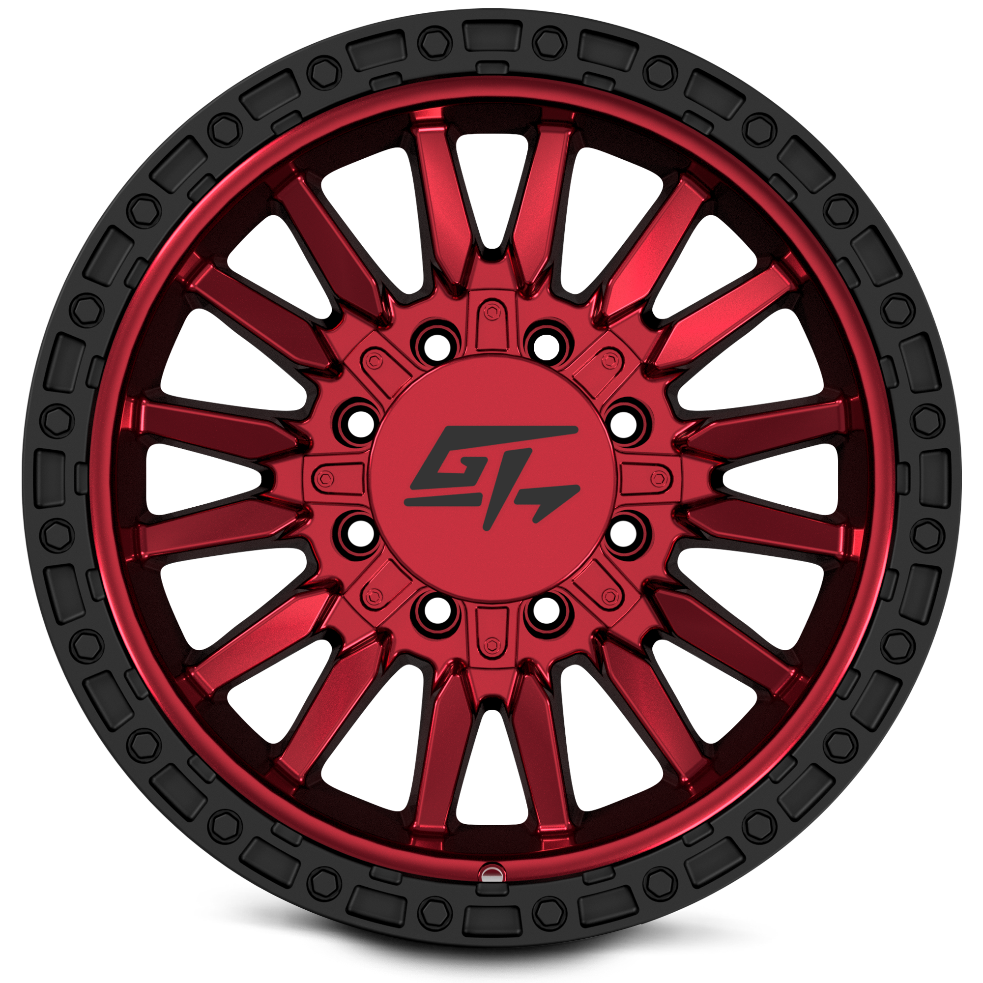 CHAMBER 18x10 5x127/5x139.7 -18 Black Ring / Anodized red centre - Image 2