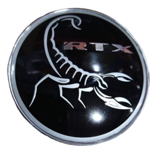 149K59AP - CENTER CAP CHROME LOGO BLACK RTX POISON CHROME