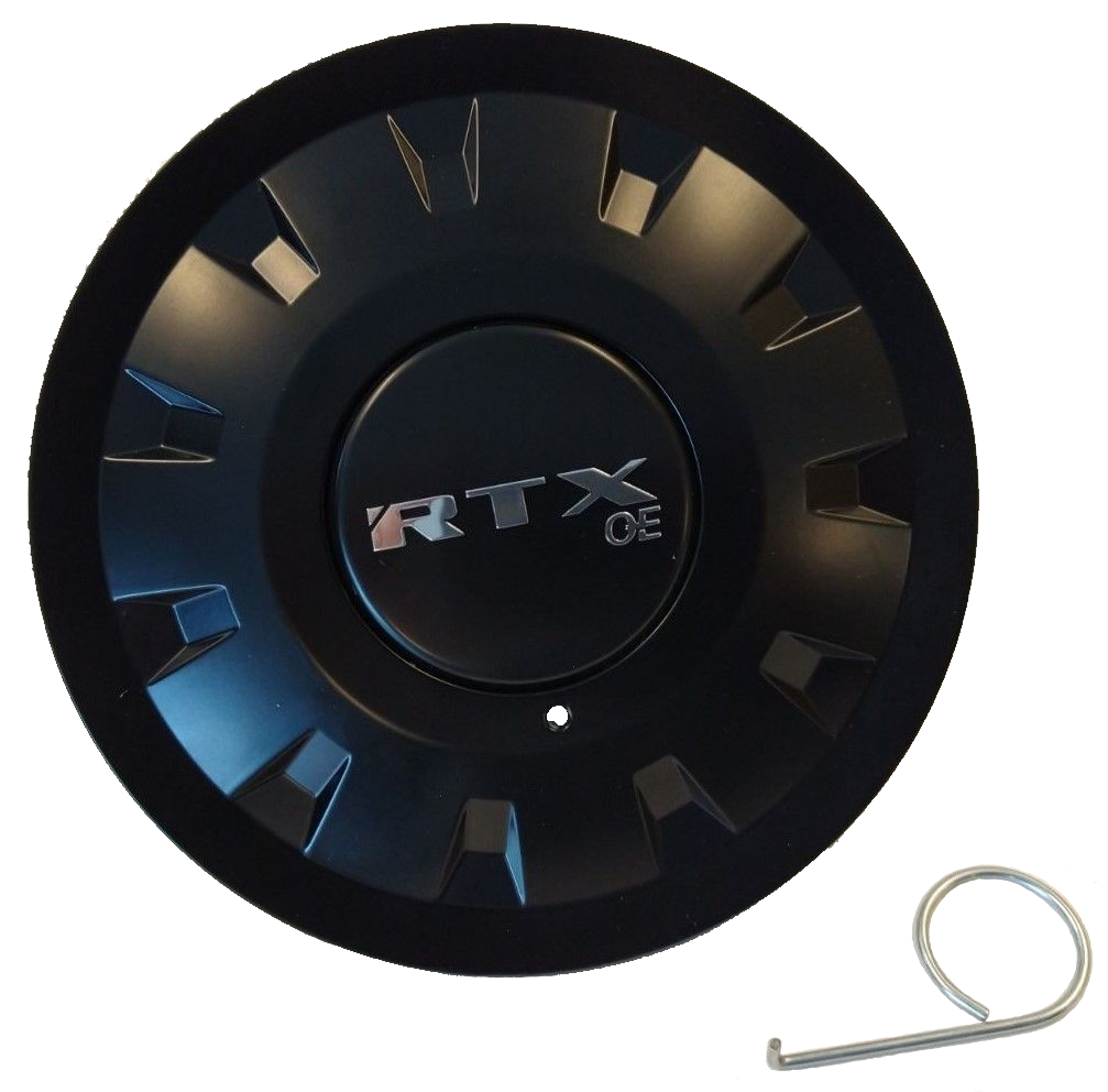 RTX 9365K151AB1M5OE - Center Cap Satin Black with RTXoe Chrome Satin Black Background