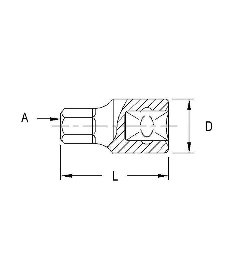 1/4"DR. 3/8" HEX.BITS SOCKET - Image 2