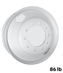RTX® (ST) - 28409E - Dually Wheels - White - 24.5x8.25 10x285.75 ET168 CB220
