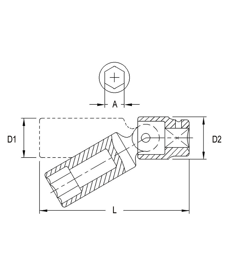 3/8"DR. 17MMX95L D.IMPACT SWIV - Image 2