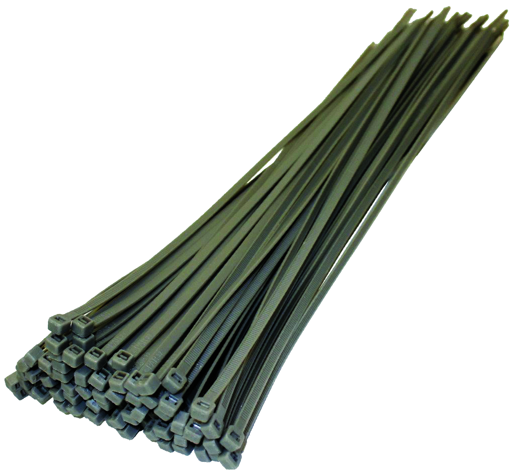 (100) 15" Grey Tie-Wrap
