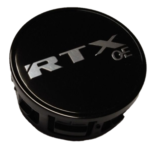 7909K53B1 - Gloss Black Center Cap w/RTXoe Chrome & Black Background