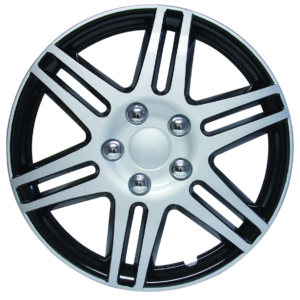 RTX 80-1417 - (4) ABS Wheel Covers - Black & Silver 17"