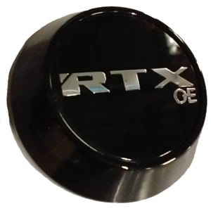 9082K68B1OE - Center Cap Gloss Black RTXoe Chrome Black Background