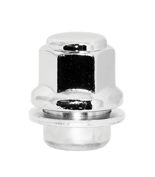 Ceco 921148 - (1) Chrome Acura/Honda OEM Mag Style Nut & Washer 14x1.5 35mm 22mm Hex