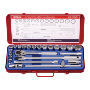 1/2"DR 24PCS MET. HAND SOCKET