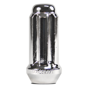 RTX TN0302-60 - (60) Chrome 6 Spline Cone Seat Duplex Nut 1/2 49mm 21/22mm Hex