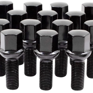 RTX® - KIT-350B - Lug Bolt Kits - Hex Lug Bolts & Hub Rings - 20 Bolts - Black - Radius - 14M X 1.5
