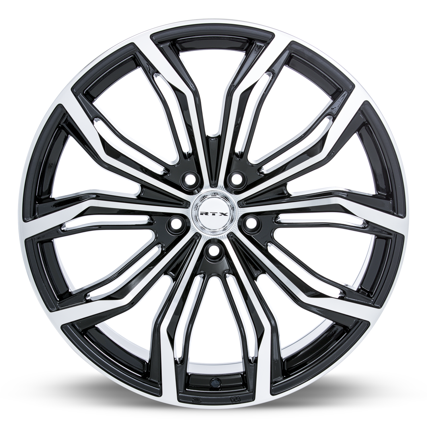 RTX® (RTX) - 082415 - Black Widow - Black Machined - 16x7 5x100 ET35 CB54.1 - Image 2