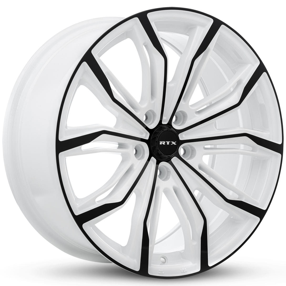 RTX® (RTX) - 083258 - Black Widow - White and Black - 18x8 5x114.3 ET42 CB73.1