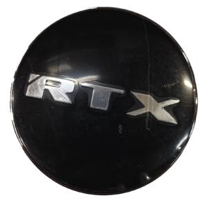CAPRB210K62A - Chrome Center Cap Curved Chrome RTX Black Background
