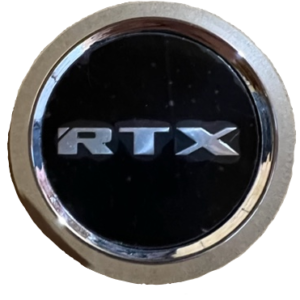 CAPRB241K64B - Center Cap Chrome with Black Background & New RTX Chrome Logo