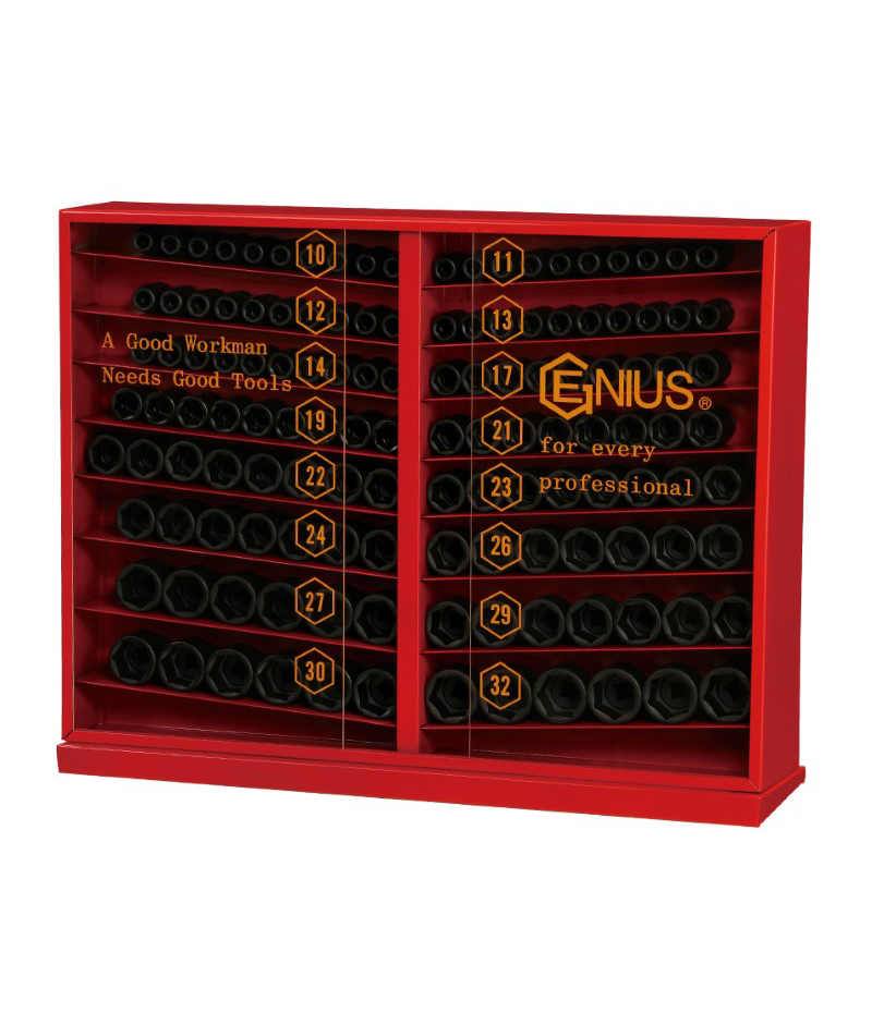 131PC 1/2" DR. METRIC DEEP IMPACT SOCKET DISPLAY