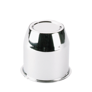 Push Thru Chrome Hub Cover Closed 3.18" Dia 3.37" Tall