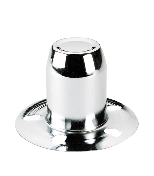 Derby Chrome Hub Cover Closed 3.18" Dia 4.09" Tall
