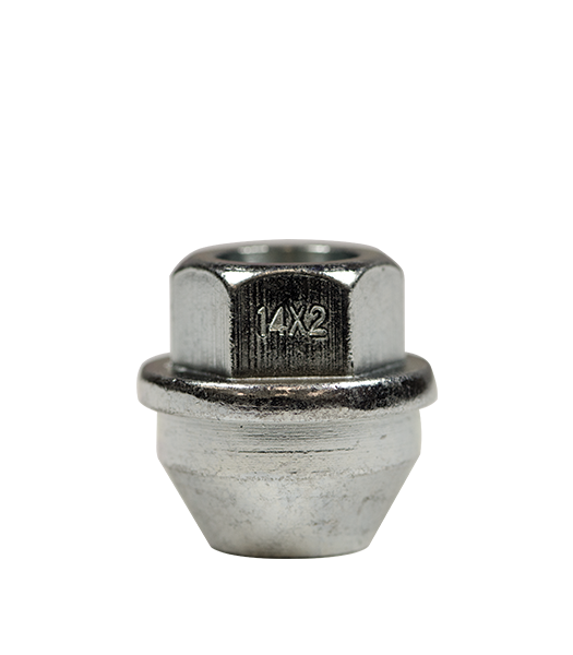 Ceco CD1415-OEFS - (1) Chrome OEM Ford Style Bulge Acorn Cone Seat Open End Nut 14X1.5 30mm 21m He
