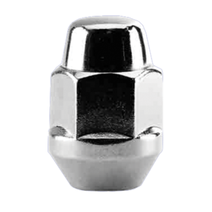 Ceco CD1704-100 - (100) Chrome Bulge Acorn 2-PC Cone Seat Nut 1/2 35mm 21mm Hex