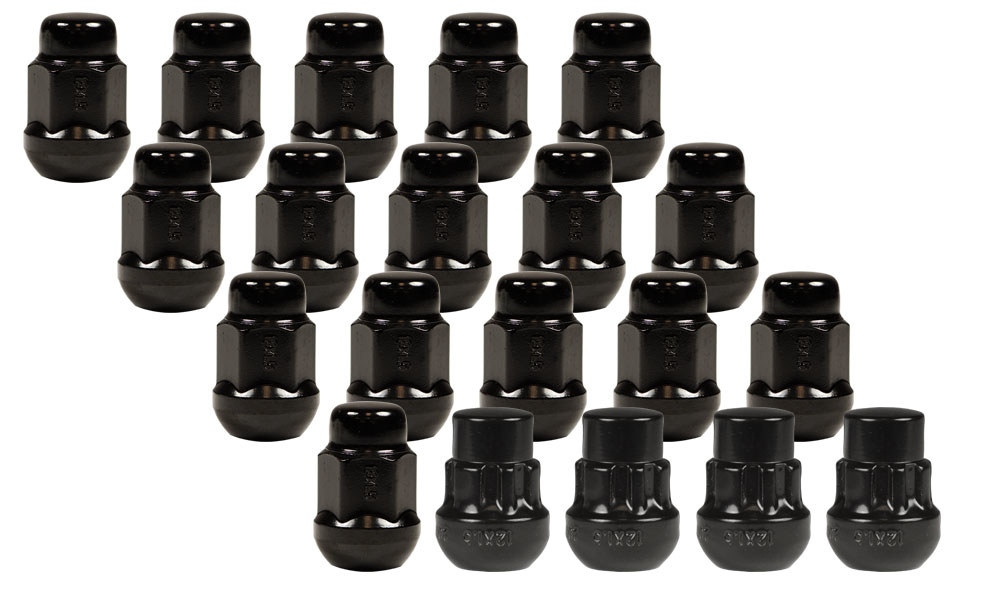 (20) Radius Nut+Lock12x1.5 35mm Height 19mm Hex Black Zinc