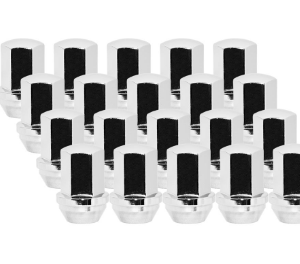 Ceco CD1707S-20 - (20) Chrome Bulge Acorn 2-PC Cone Seat Nut 12X1.5 35mm 19mm Hex