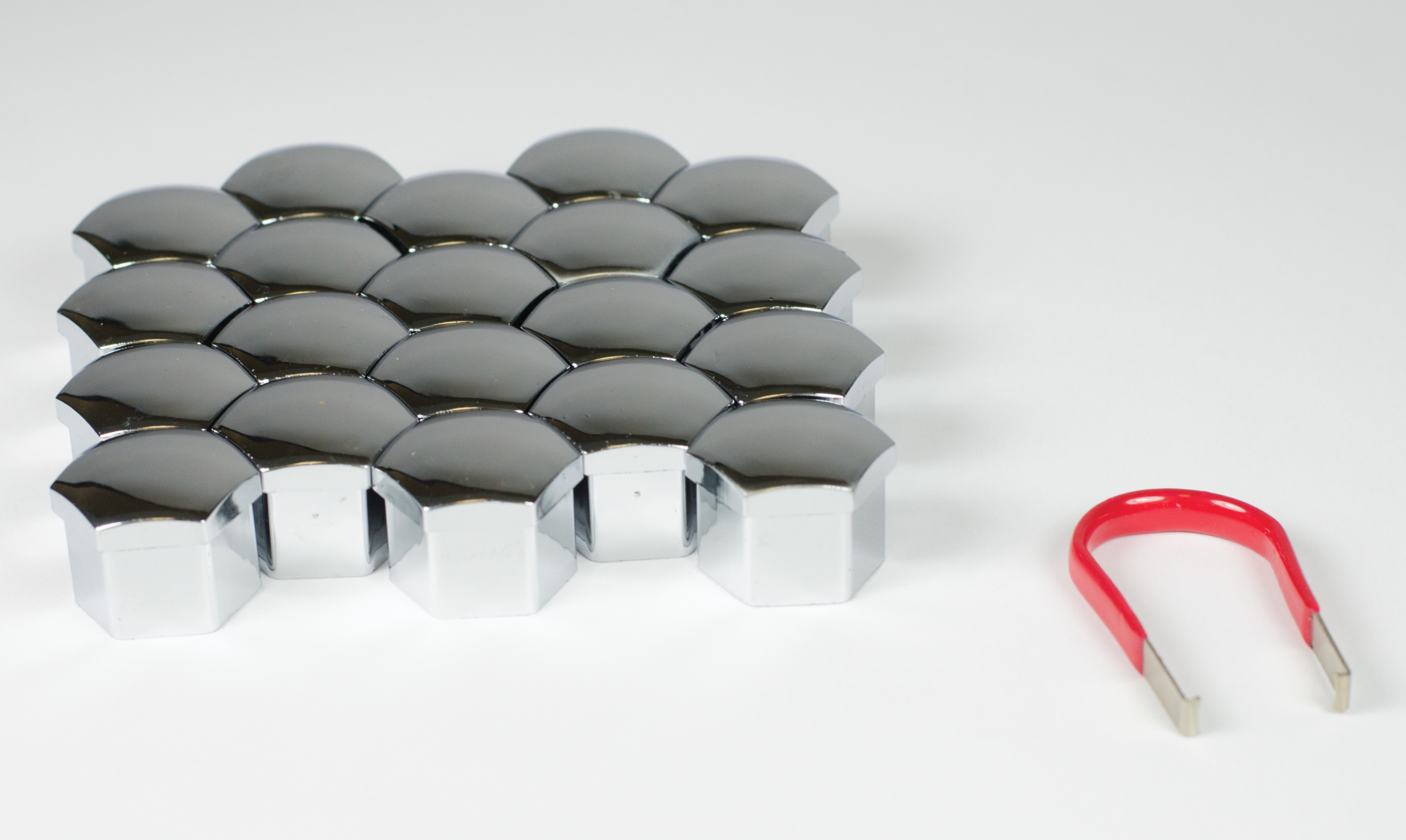 Ceco CD1800C-5 - (20) Chrome ABS Bolt Covers 17mm (20 Caps & 1 Cap Puller)