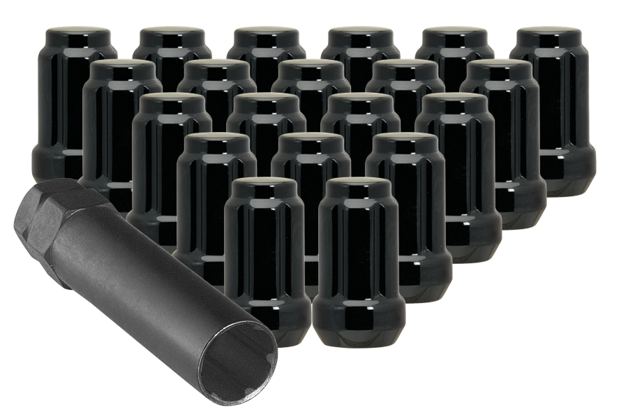 Ceco CD3802BK-24 - (24) Black 6 Spline Nut 7/16" 35mm HEIGHT