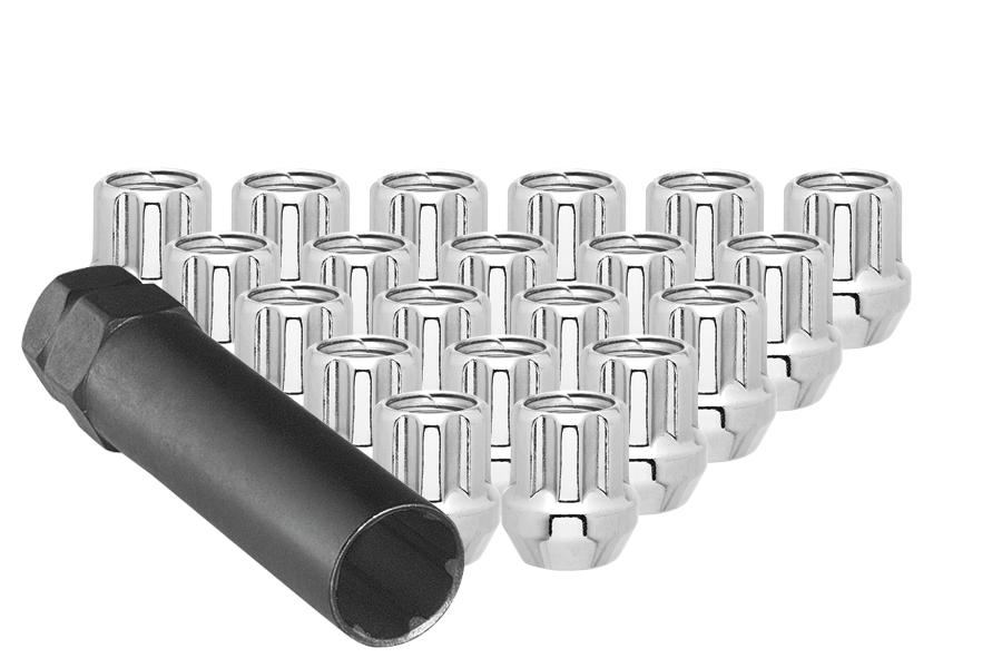 Ceco CD3809L-20OE - (20) CHROME OPEN 7 SPLINE NUT 14X1.50 25mm
