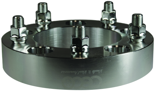 (2) Bolt-on Spacer Dual 5x110 1.25" C65.07mm 12x1.25 W/LIP