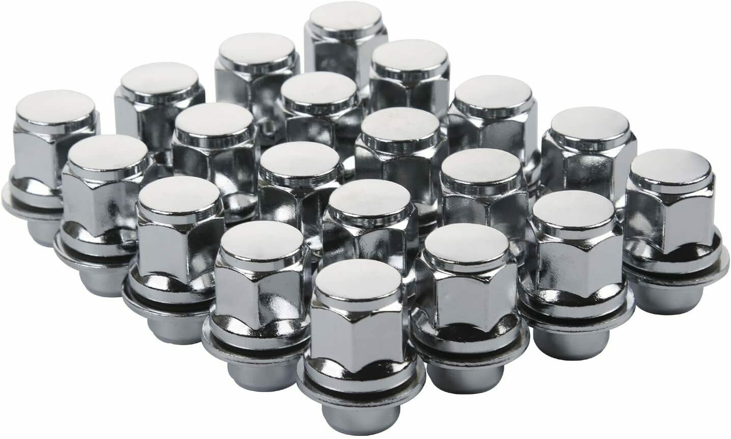Ceco CD5306-20 - (20) Chrome OEM Nissan Style Shank Nut W/Washer 12X1.25 37mm 21mm Hex