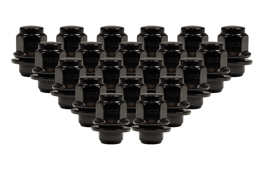 Ceco CD5306BK-20 - (20) Black OEM Nissan Style Shank Nut W/Washer 12X1.25 37mm 21mm Hex
