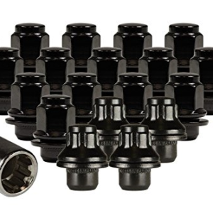 Ceco CD5309DLBK-20LLK - (16+4 locks) Black Toyota OEM Style Shank Lug Nuts 14X1.5 46mm H 22mm HEX