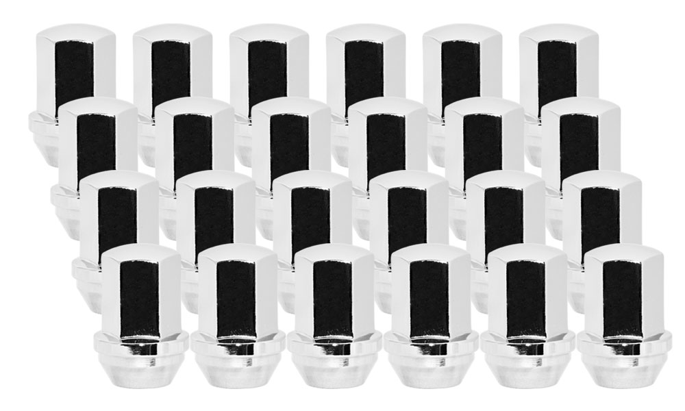 Ceco CD7169L-24 - (24) CHROME DUPLEX BULGE ACORN NUTS 14X1.5 44mm H 22mm HEX (OEM Dodge)