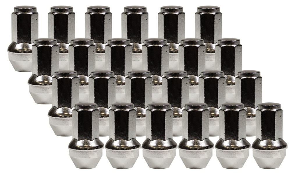 Ceco CD7209-24 - (24) CHROME OEM BULGE ACORN FORD 14X1.5 54mm HEIGHT 21mm HEX