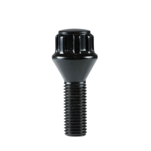Ceco CDW41806BK - (4) Black Cone Seat Wheel Lock Bolts 12x1.5 55 mm / 26 mm Thread