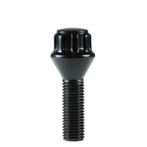 Ceco CDW41820BK - (4) Black Cone Seat Wheel Lock Bolts 14x1.5 55 mm / 26 mm Thread