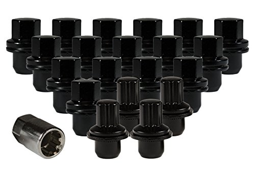 Ceco CD711148BK-20LLK - (16+4 locks) Black OEM RANGE ROVER Nuts 14X1.5 22mm HEX - Image 2