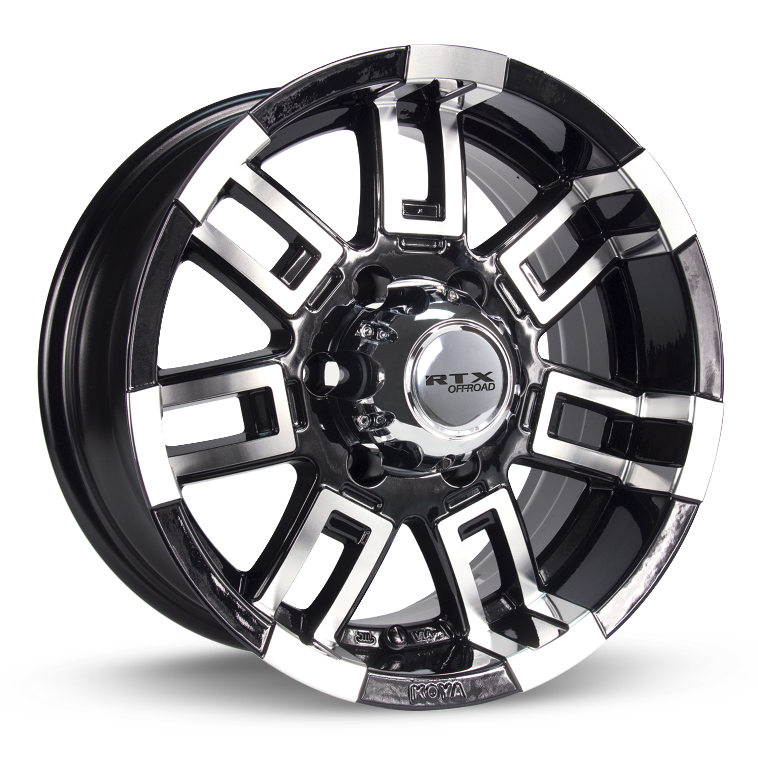 RTX® (Offroad) - 081009 - Crush - Black Machined - 16x8 5x114.3 ET12 CB73.1