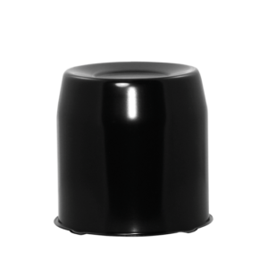 EX102B - Push Thru Black Closed Hub Cover 4.25" Dia 4.26" Tall