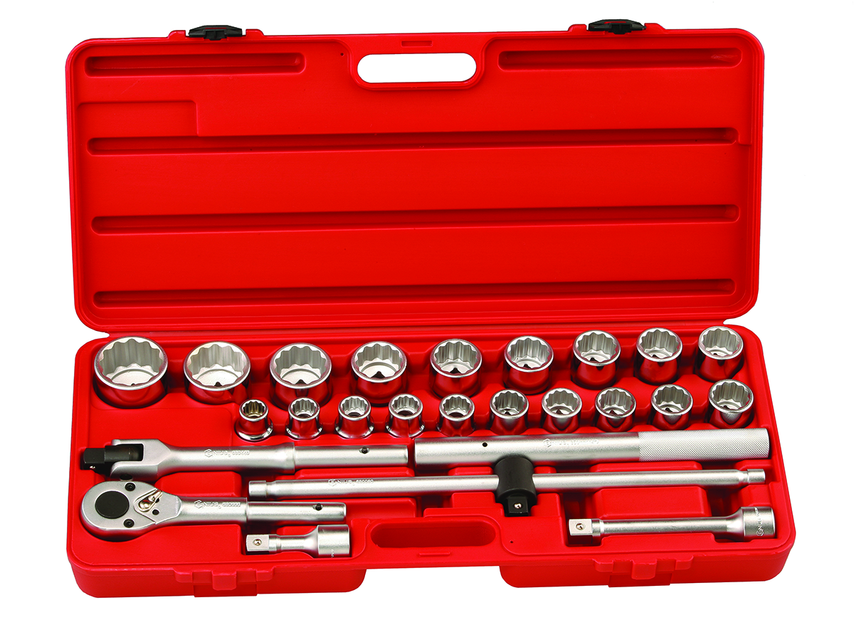 SOCKET SET 3/4"DR CHROME 19TO5